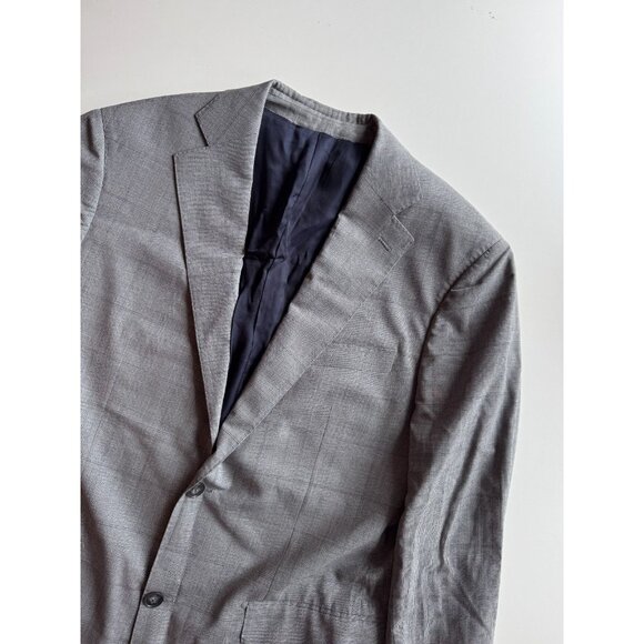 NWOT Men's Custom ATELIER MUNRO Loro Piana Grey Check Wool 2-Piece Suit, Size 50 - Picture 5 of 16